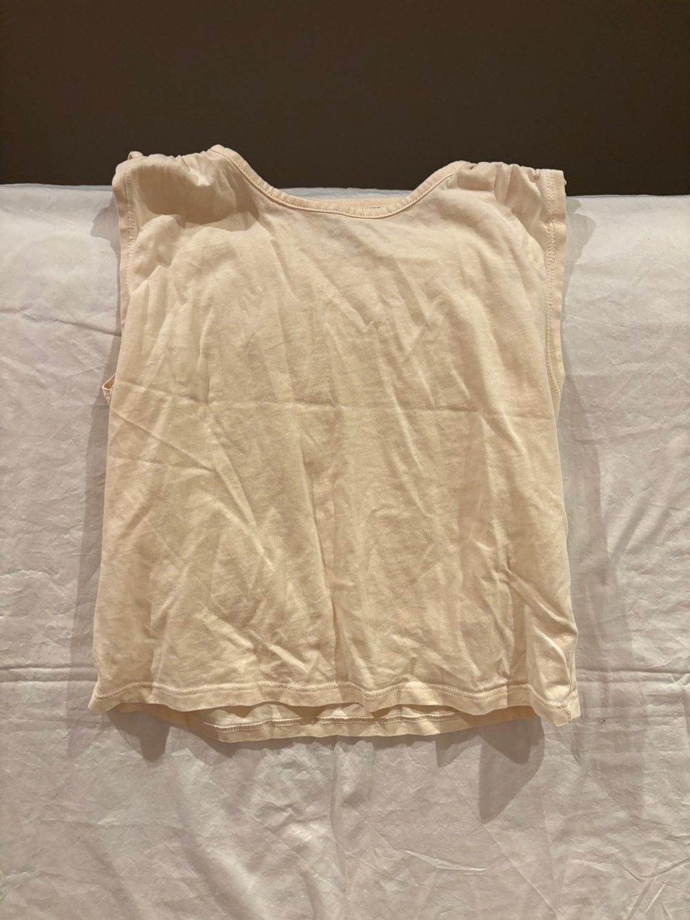 Joe Fresh Cream Sleeveless Crewneck Tank
